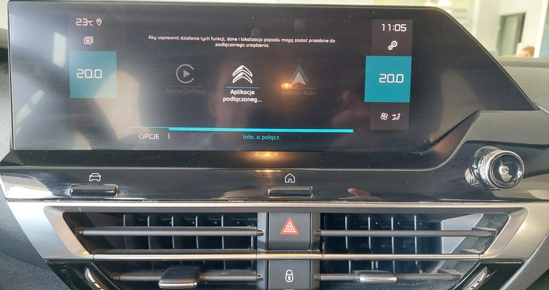 Citroen C4 cena 83500 przebieg: 45103, rok produkcji 2021 z Chojnice małe 301